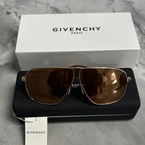NIB Givenchy Bronze Aviator Sunglasses